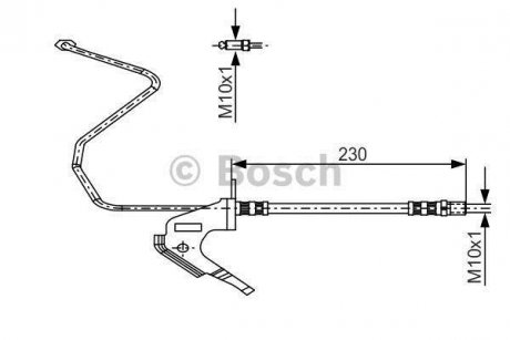 Шланг тормозной BOSCH 1987481161 (фото 1)