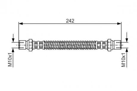 Шланг тормозной BOSCH 1987481316