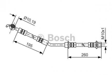 Шланг тормозной BOSCH 1987481407