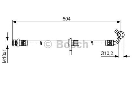 Шланг гальм. задній BOSCH 1987481472 (фото 1)