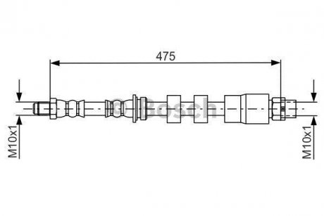 Тормозной шланг BMW X1 xDrive E84F BOSCH 1987481678