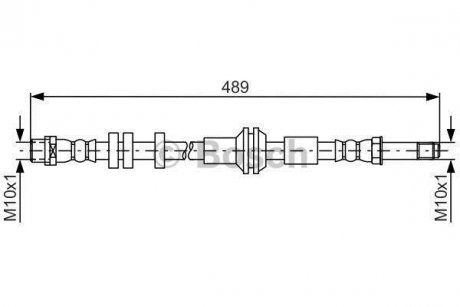 Шланг тормозной, эластичный BOSCH 1987481691 (фото 1)