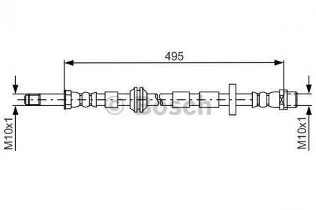 Тормозной шланг AUDI A8/S8 F'F10>> BOSCH 1987481692