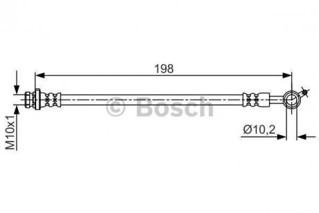 Шланг тормозной BOSCH 1987481713 (фото 1)