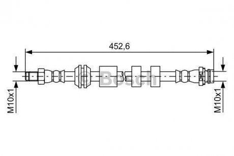 Гальмівний шланг гнучкий передній BOSCH 1987481741