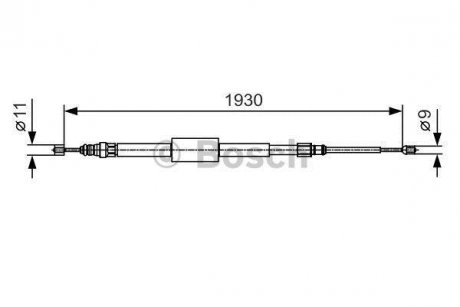 Трос ручного гальма BOSCH 1987482011 (фото 1)