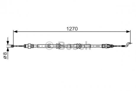 Трос ручного тормоза BOSCH 1987482014