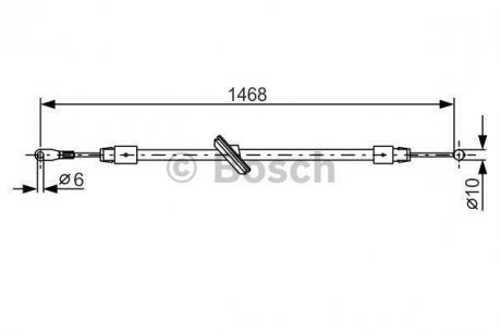 Трос, стояночная тормозная система 1 987 482 027 BOSCH 1987482027