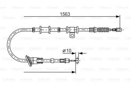 Трос ручного тормоза BOSCH 1987482064