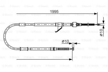 Трос ручного тормоза BOSCH 1987482069