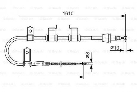 Трос ручного тормоза BOSCH 1987482070