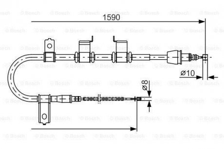 Трос ручного тормоза BOSCH 1987482072