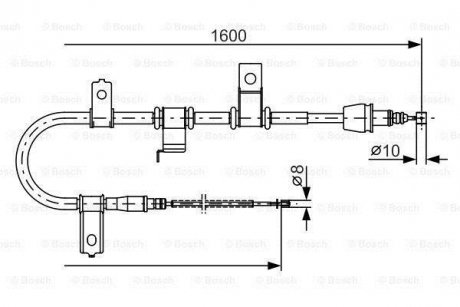 Трос ручного тормоза BOSCH 1987482073