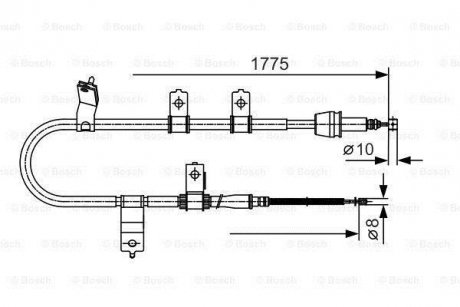 Трос ручного тормоза BOSCH 1987482077