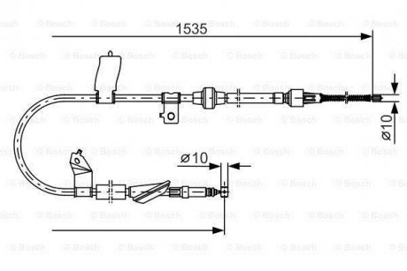 Трос ручного гальма BOSCH 1987482085