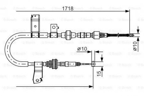 Трос ручного тормоза BOSCH 1987482086