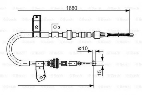 Трос ручного тормоза BOSCH 1987482087