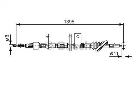 Трос ручного тормоза BOSCH 1987482089