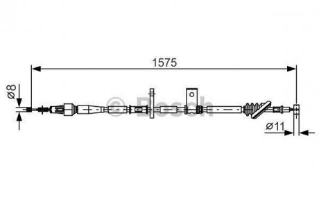 Трос ручного тормоза BOSCH 1987482095