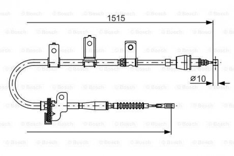 Трос ручного тормоза BOSCH 1987482097 (фото 1)