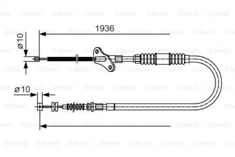 Трос ручного тормоза BOSCH 1987482111