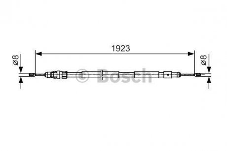 Трос ручного тормоза BOSCH 1987482117 (фото 1)