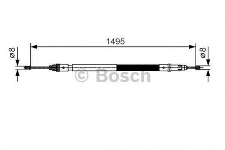 Трос ручного тормоза BOSCH 1987482118