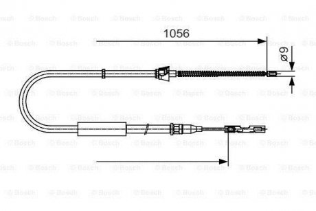 Трос ручного тормоза BOSCH 1987482125 (фото 1)