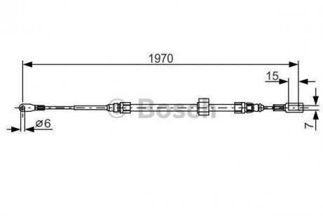 Трос ручного гальма BOSCH 1987482131