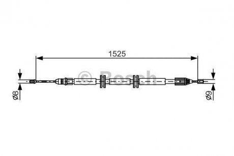 Трос ручного гальма 1 987 482 142 BOSCH 1987482142