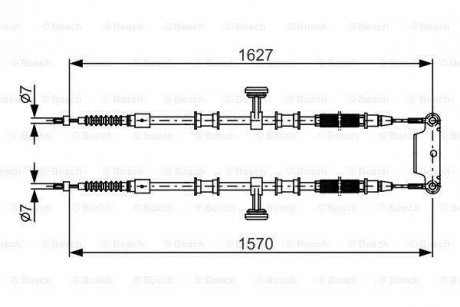 Трос ручного тормоза BOSCH 1987482147