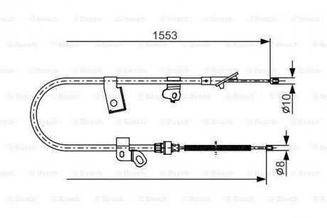 Трос ручного гальма BOSCH 1 987 482 156