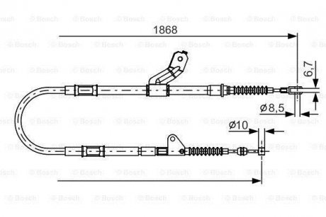 Трос ручного тормоза BOSCH 1987482158