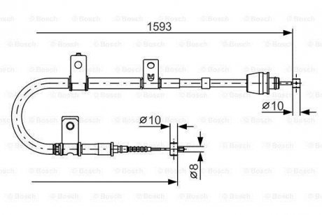 Трос ручного тормоза BOSCH 1987482166 (фото 1)