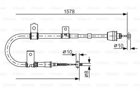 Трос ручного тормоза BOSCH 1987482167