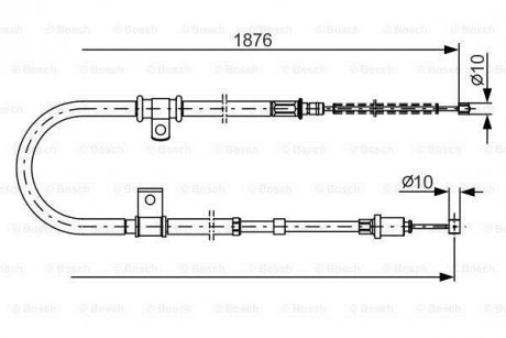 Трос, стояночная тормозная система 1 987 482 183 BOSCH 1987482183