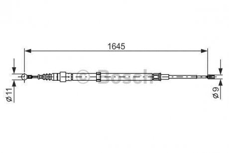 Трос зупиночних гальм BOSCH 1 987 482 191