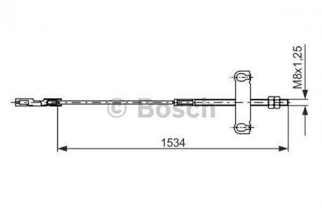 Трос ручного гальма BOSCH 1987482195