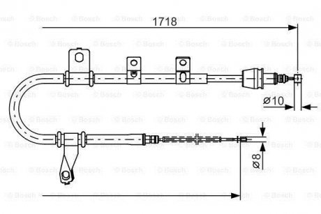 Тормозной трос BOSCH 1987482209