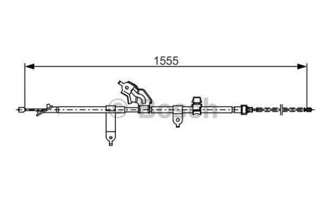 Трос ручного тормоза BOSCH 1987482221