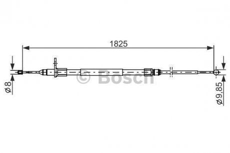 Трос, стояночная тормозная система 1 987 482 254 BOSCH 1987482254