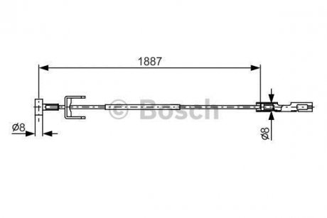 ТРОС тормозной BOSCH 1 987 482 292