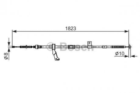 Трос зупиночних гальм BOSCH 1987482297