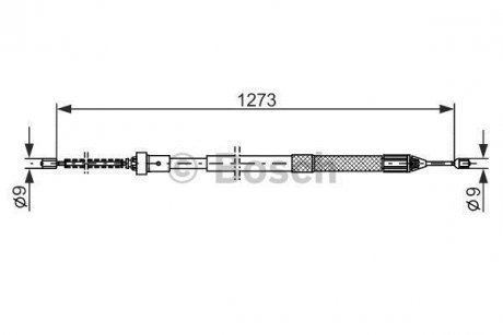 Трос ручного тормоза BOSCH 1987482308