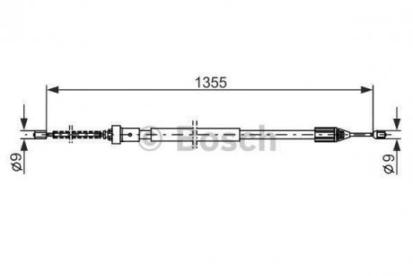 Трос ручного тормоза BOSCH 1987482309