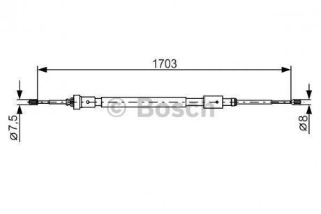 Трос ручного тормоза BOSCH 1987482315