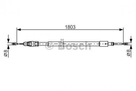 Трос ручного тормоза BOSCH 1987482317