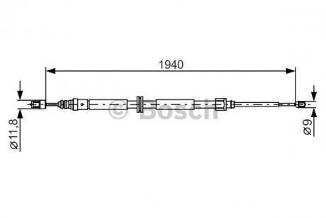 Трос ручного тормоза BOSCH 1987482325