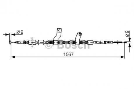 Трос ручного тормоза CHEVROLET LACETTI (выр-во) BOSCH 1 987 482 354