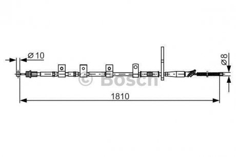 Трос, стояночная тормозная система 1 987 482 356 BOSCH 1987482356